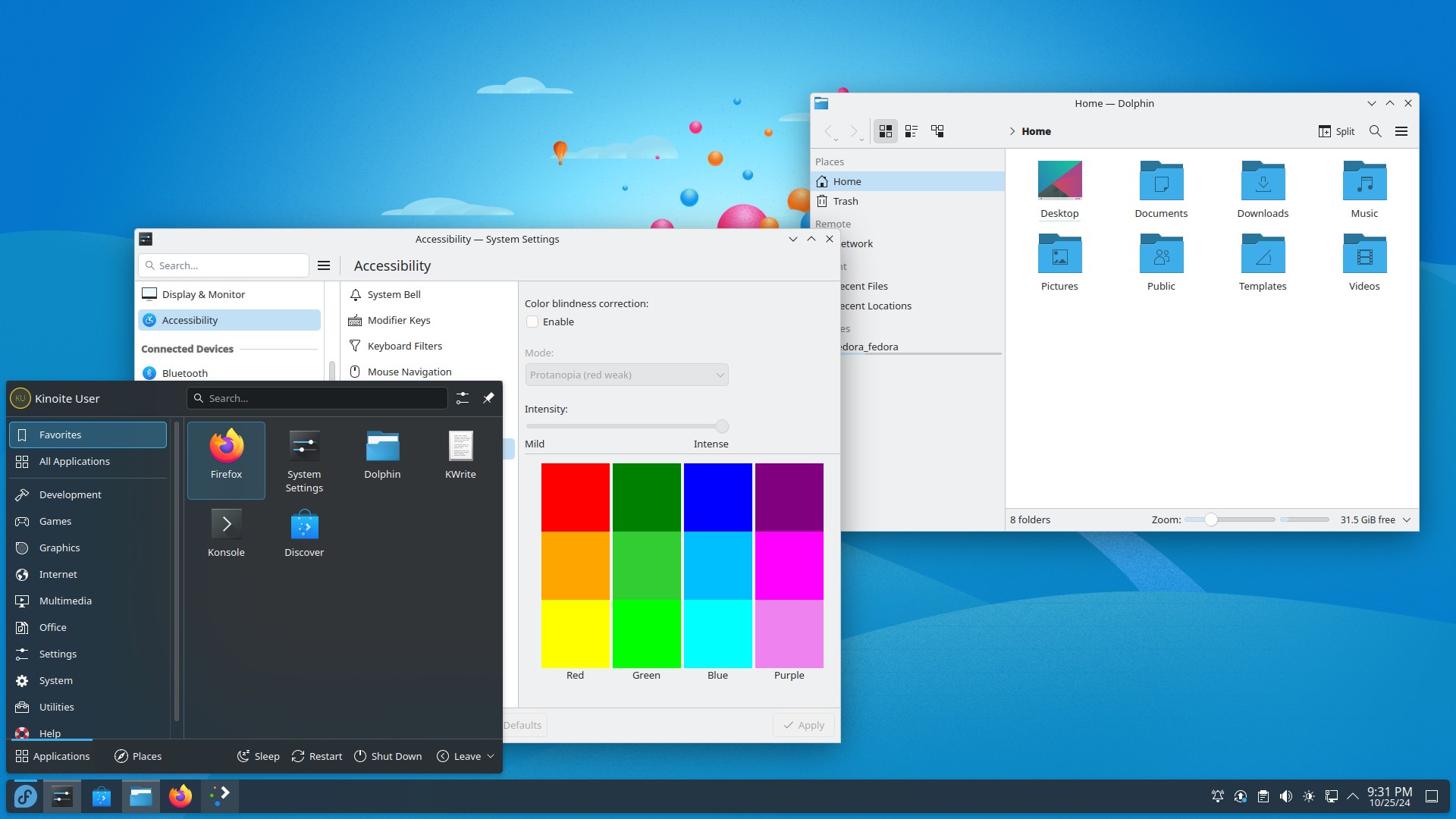 Screenshot vom KDE Desktop
